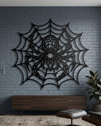 Spider Web Metal Wall Art
