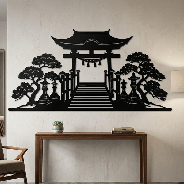 Japanese Torii Gate Metal Wall Art