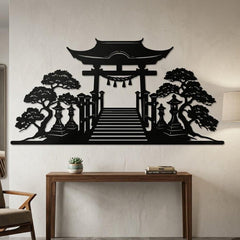 Japanese Torii Gate Metal Wall Art