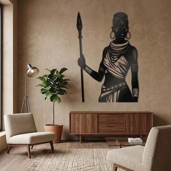 African Warrior Woman Wall Art