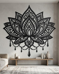 Lotus Mandala Metal Wall Art