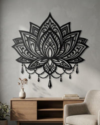 Lotus Mandala Metal Wall Art