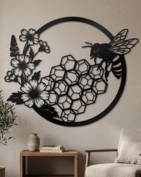 Bee and Honeycomb Wall Art