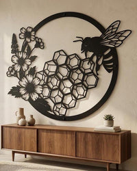 Bee and Honeycomb Wall Art