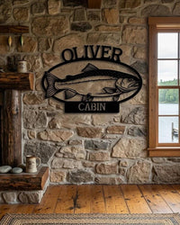 Fishing Cabin Sign