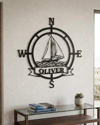 Custom Nautical Compass Wall Art