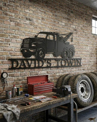 Tow Truck Metal Wall Art