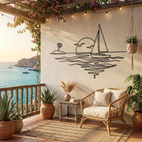 Sailboat Metal Wall Decor