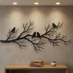 Bird Branch Metal Wall Decor