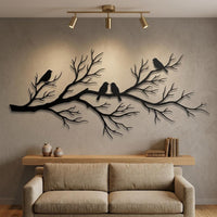 Bird Branch Metal Wall Decor