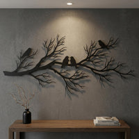 Bird Branch Metal Wall Decor