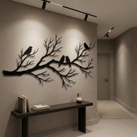 Bird Branch Metal Wall Decor