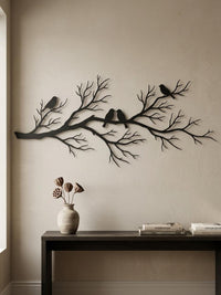 Bird Branch Metal Wall Decor