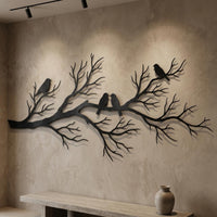 Bird Branch Metal Wall Decor