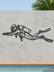 Scuba Diver Metal Wall Decor