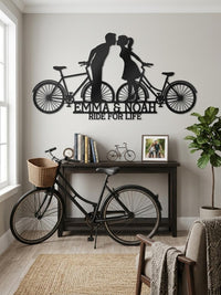 Couple Bike Metal Wall Decor