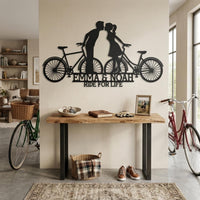 Couple Bike Metal Wall Decor