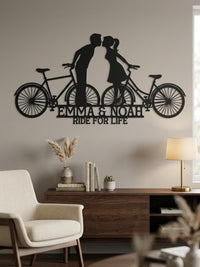 Couple Bike Metal Wall Decor
