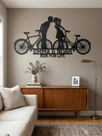 Couple Bike Metal Wall Decor
