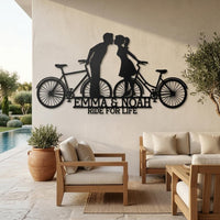 Couple Bike Metal Wall Decor