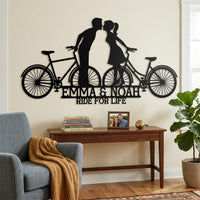 Couple Bike Metal Wall Decor