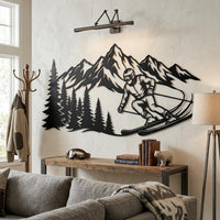 Ski Mountain Metal Wall Decor