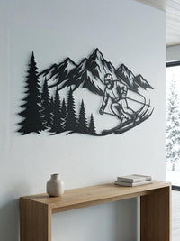 Ski Mountain Metal Wall Decor