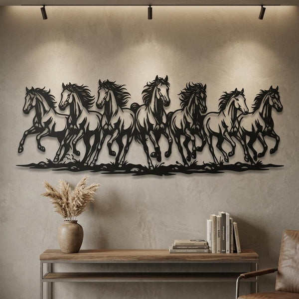 Galloping Horses Metal Wall Decor