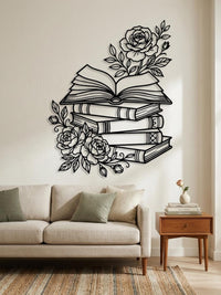 Floral Book Metal Wall Decor