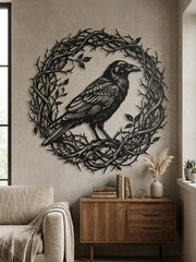 Mystic Raven Metal Wall Decor