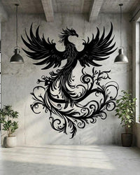Gothic Phoenix Metal Wall Decor