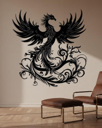 Gothic Phoenix Metal Wall Decor