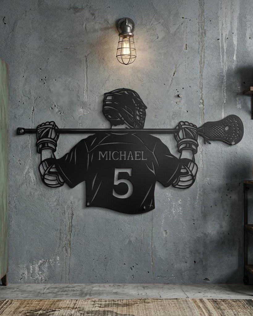 Custom Lacrosse Player Sign