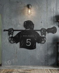 Custom Lacrosse Player Sign