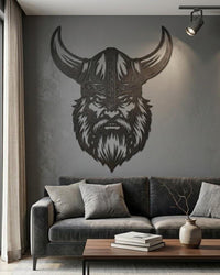 Viking Warrior Metal Wall Art