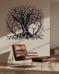 Abstract Tree Of Life Metal Wall Art