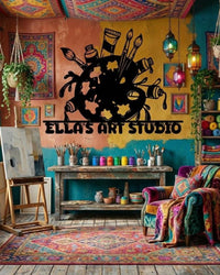 Custom Art Studio Metal Sign