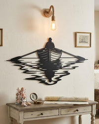 Rowboat Lake Metal Wall Art