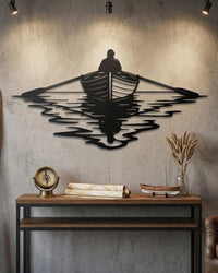 Rowboat Lake Metal Wall Art
