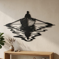 Rowboat Lake Metal Wall Art