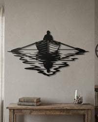 Rowboat Lake Metal Wall Art