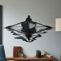 Rowboat Lake Metal Wall Art
