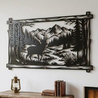 Mountain Deer Metal Wall Art