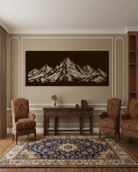 Minimalist Mountain Metal Wall Decor