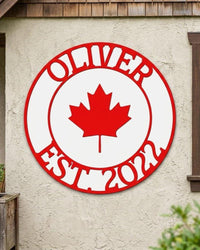 Custom Canada Family Name Sign