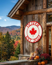 Custom Canada Family Name Sign