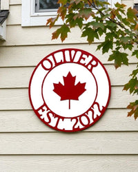 Custom Canada Family Name Sign