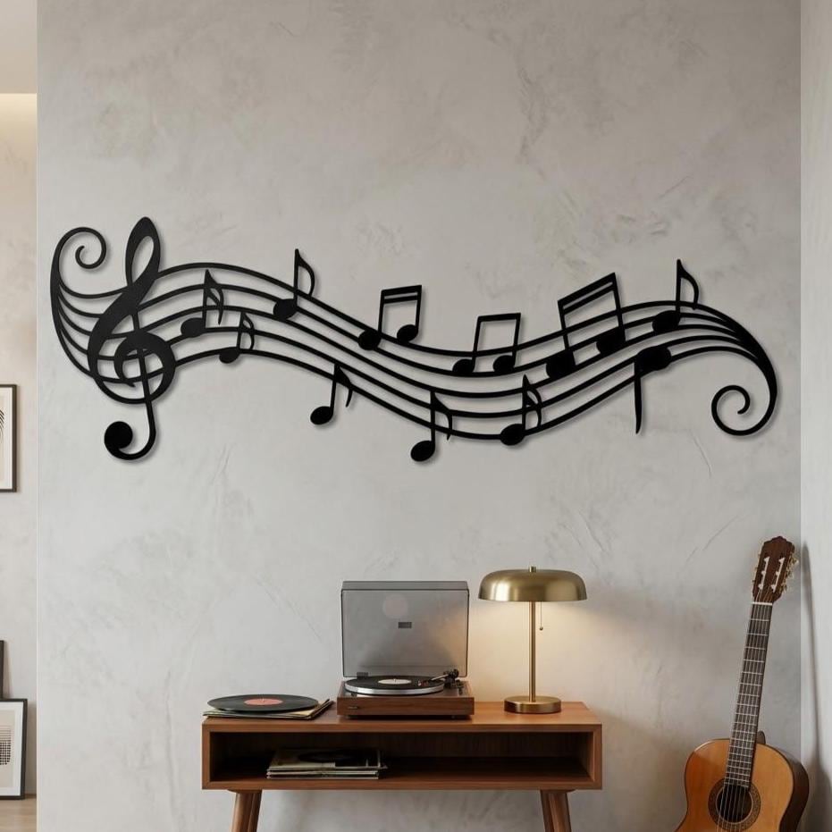 Musical Notes Metal Wall Art