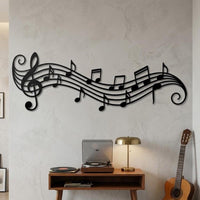 Musical Notes Metal Wall Art