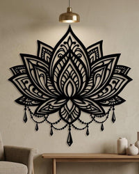Lotus Mandala Metal Wall Art
